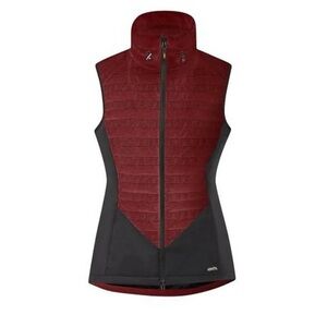 Kerrits Equestrian Riding Softshell Horseshoe Quilted Vest in Red Black